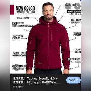 BAERSkin Tactical Hoodie 4.0 - Burgundy